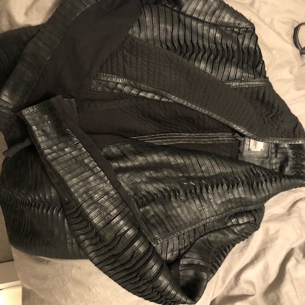 “ line “ brand leather jacket